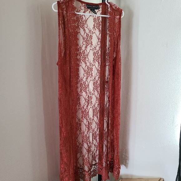 *SOLD-RUST COLORED DUSTER* - Picture 3 of 3